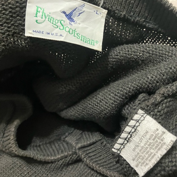 Flying Scotsman V-Neck Sweater Men’s Large 80’s Vintage - Picture 7 of 11